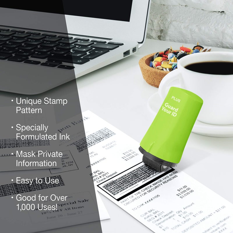 Plus Guard Your ID Advanced Roller Identity Theft Prevention Security Stamp Green (38311) - Image 4